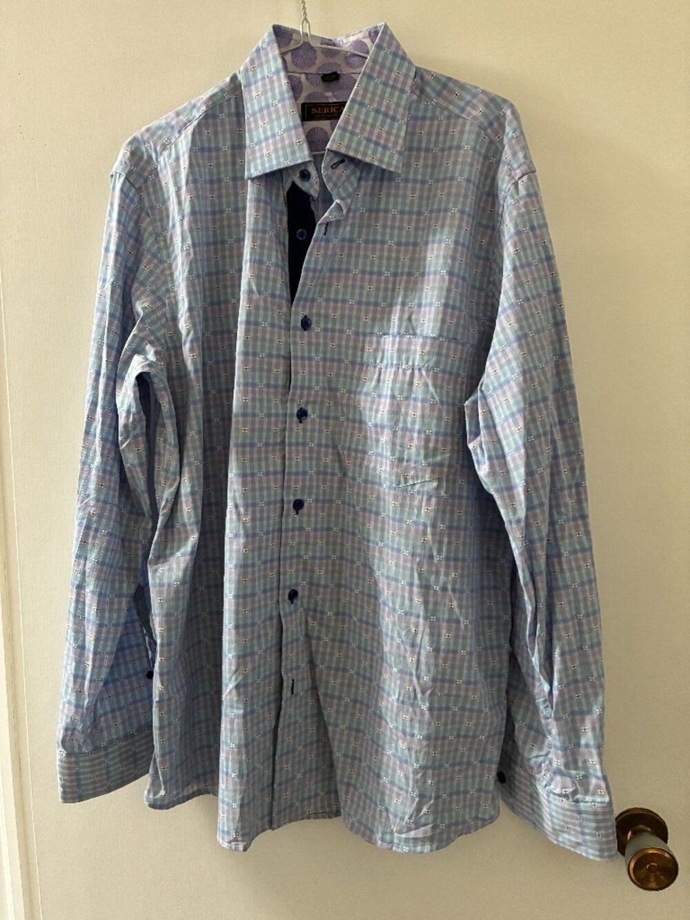 NEW. Shirt. SzLarge. SERICA Made in Italy. 75%cotton; 21% Polyester; 4% Elastane